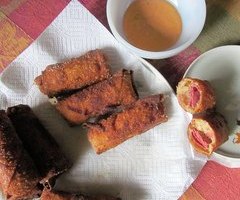 Reuben Egg Rolls with 1000 Island dipping sauce